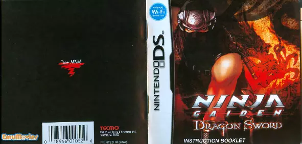 manual for Ninja Gaiden Dragon Sword